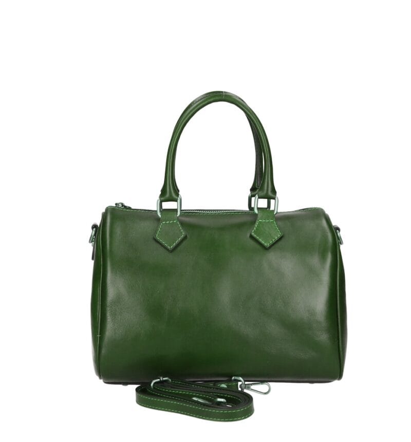 Vintage Leren Handtas Justine groen groene leer leder handtassen dokterstassen vintageleer kope bestellen achterkant