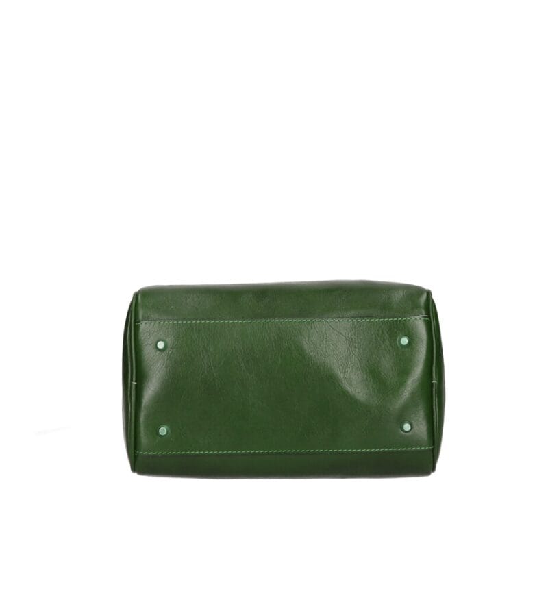 Vintage Leren Handtas Justine groen groene leer leder handtassen dokterstassen vintageleer kope bestellen onderkant