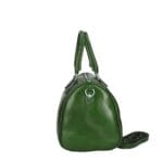 Vintage Leren Handtas Justine groen groene leer leder handtassen dokterstassen vintageleer kope bestellen zijkant