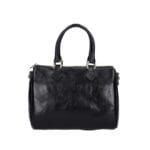 Vintage Leren Handtas Justine zwart zwarte leer leder handtassen dokterstassen vintageleer kope bestellen