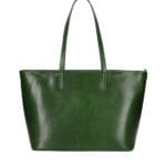 Vintage Leren Schoudertas Sibilla groen groene ruime leren schoudertas chique kopen bestellen