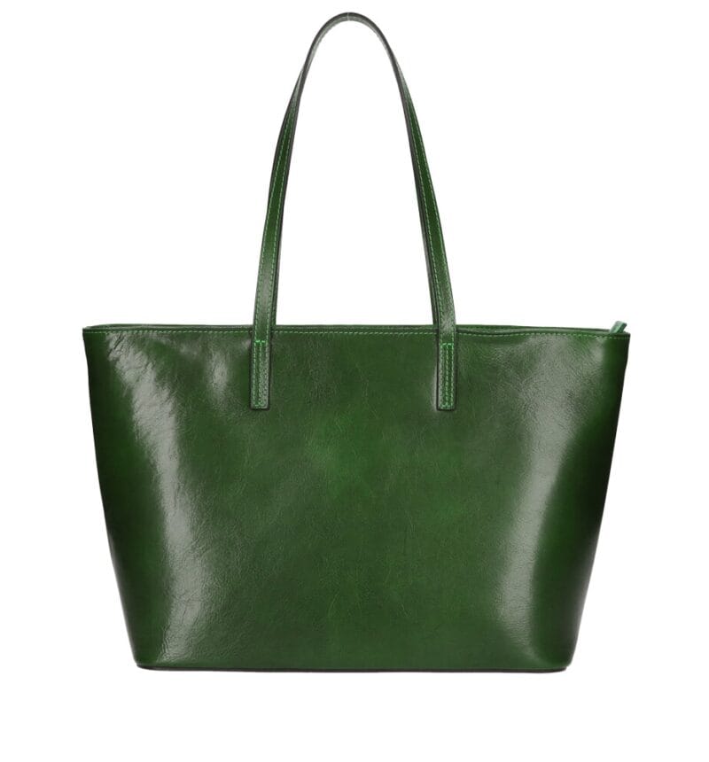 Vintage Leren Schoudertas Sibilla groen groene ruime leren schoudertas chique kopen bestellen