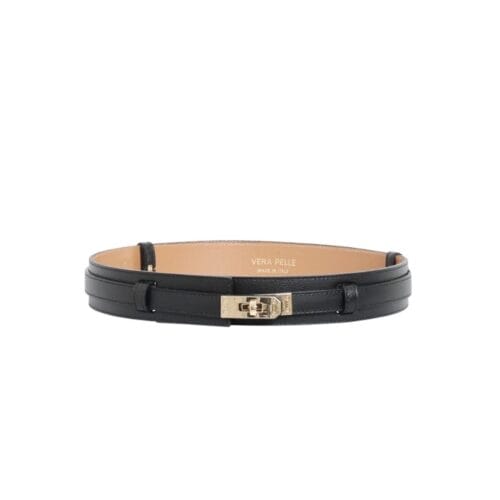 Zwarte brede Leren Riem Gouden Draaislot trendy verstelbare brede leer dames riemen elegante riemen ceinturen