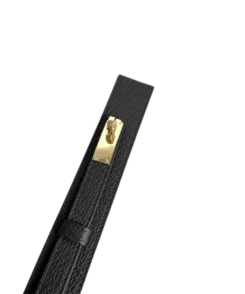 Zwarte brede Leren Riem Gouden Draaislot trendy verstelbare brede leer dames riemen elegante riemen ceinturen open
