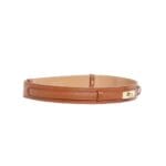 cognac brede Leren Riem Gouden Draaislot trendy verstelbare brede leer dames riemen elegante riemen ceinturen chique