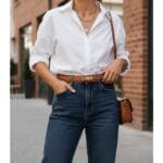 cognac brede Leren Riem Gouden Draaislot trendy verstelbare brede leer dames riemen elegante riemen ceinturen chique model 2