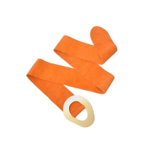 Brede Oranje Suede-Riem-ovale gesp Oranje orange -brede-leren-dames-riemen-trendy-gouden-gesp-kopen-bestellen