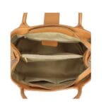 Leren Handtas Alissa Cognac ruime stevige handtassen extra hengsel chique luxe italiaans leren kantoor werk tassen kopen bestellen open-Photoroom