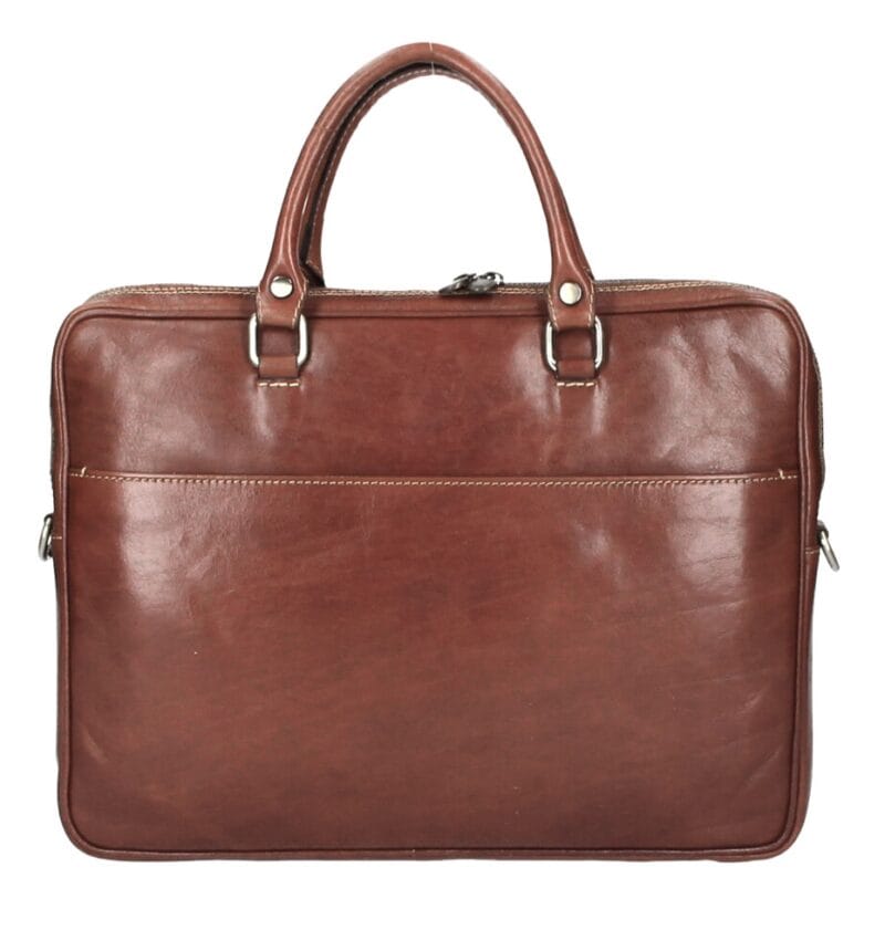 Leren Handtas Pedro donker cognac kantoortas laptoptassen leer retro leren tassen italiaans leder kopen bestellen