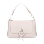 Leren Handtas Rada beige leren handtas gouden circel detail met langhengsel pouchette dames tassen leder leer kopen bestellen-Photoroom