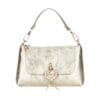 Leren Handtas Rada metallic goud gouden leren handtas gouden circel detail met langhengsel pouchette dames tassen leder leer kopen bestellen-Photoroom