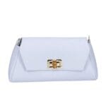 Leren Schoudertas Cilinia lichtblauw blauwe babyblauw leren clutch pouchette houten draaislot dames tasjes tassen leer leder kopen bestellen-Photoroom