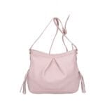 Leren Schoudertas Lana Kwastjes poederroze roze leren schoudertas trendy boho leer italiaans dames kopen bestellen
