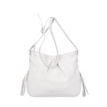 Leren Schoudertas Lana Kwastjeswit witte leren schoudertas trendy boho leer italiaans dames kopen bestellen achterkant