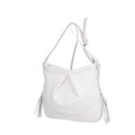 Leren Schoudertas Lana Kwastjes wit witte leren schoudertas trendy boho leer italiaans dames kopen bestellen zij