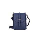 Leren Schoudertas Shannon jeansblauw jeans blauwe kleine schoudertassen festival goud beslag telefoontasjes kopen bestellen
