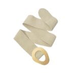 brede Beige Suede-Riem-ovale gesp Beige -brede-leren-dames-riemen-trendy-gouden-gesp-kopen-bestellen