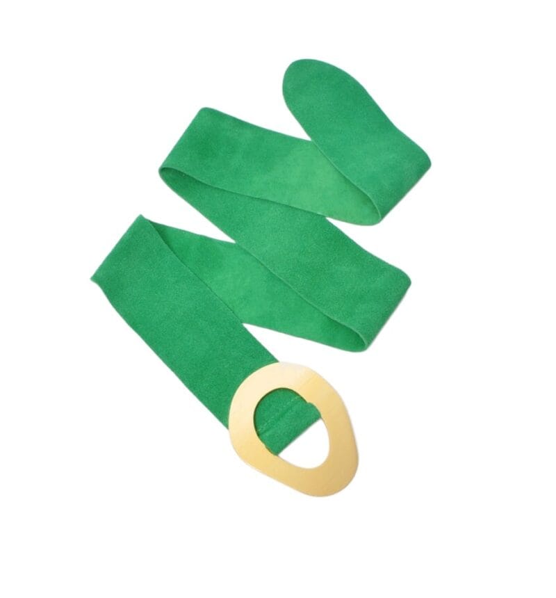 brede Groene Suede-Riem-ovale gesp groen groene -brede-leren-dames-riemen-trendy-gouden-gesp-kopen-bestellen