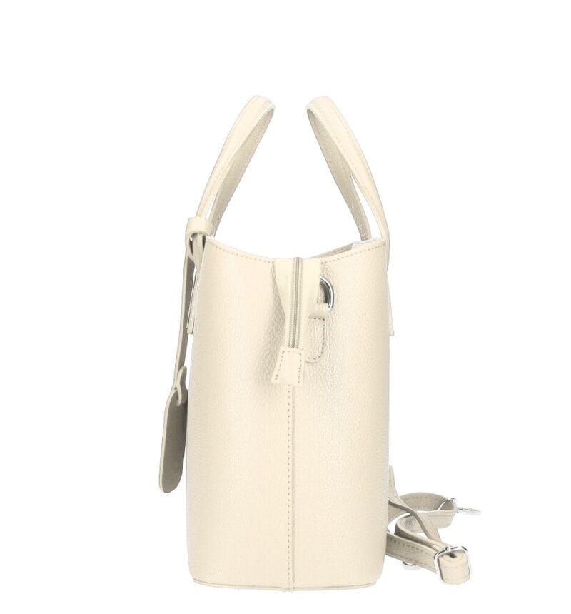 Leren Handtas Manila beige leer leder stevige handtassen classy werktassen kopen bestellen side