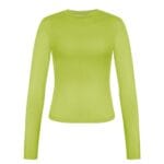 Groene Bodycon Top Mila trendy stretch top lange mouwen dames truitjes yehwang Gimme kopen bestellen