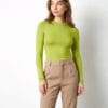 Groene Bodycon Top Mila trendy stretch top lange mouwen dames truitjes yehwang Gimme kopen bestellen mode
