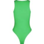 Groene Stretch Bodystocking Siva mouwloze groene body string dames tops yehwang gimme kopen bestellen achter