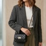 Leren Tas Quilted Belle zwart zwarte look-a-like-tassen-met-stiksels-quilted-tas-gouden doorregen-kettinghengsel-kopen-nu bestellen model