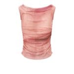 Roze Strapless Top Milo geweven dames tops topjes korte mouw kleding dames kopen bestellen yehwang achterkant