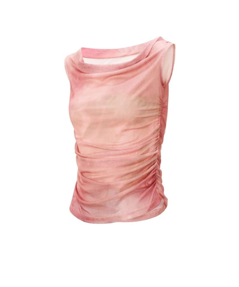 Roze Strapless Top Milo geweven dames tops topjes korte mouw kleding dames kopen bestellen yehwang zij