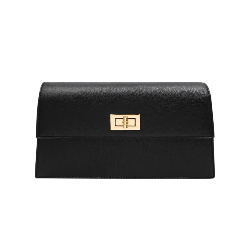 Schoudertas Pretty Basic zwart zwarte schoudertassen draaislot tassen dames tassen kopen bestellen l