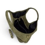 Suede Handtas Croco kroko Tote legergroen groene trendy dames tassen krokoprint suede extra lang hengsel kopen bestellen leer binnen