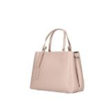 Leren Handtas Bonita poederroze leren handtassen gouden details stevig italiaans leren tassen kopen bestellen details