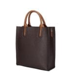 Leren Handtas Mallory donkerbruin donkerbruine cognac hengsels en details chique dames tassen kopen bestellen zij