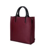 Leren Handtas Mallory wijnrood wine zwart zwarte hengsels en details chique dames tassen kopen bestellen zij