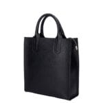 Leren Handtas Mallory zwart zwarte hengsels en details chique dames tassen kopen bestellen
