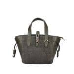 Leren Handtas Rosie Croco olijfgroen olijfgroene leren schoudertassen suede croco detail voor gouden draaisluiting chique damestassen italiaans kopen bestellen