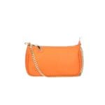 Leren Schoudertas Fiona oranje orange shoudertassen crossbodytas dames gouden kettinghengsel kopen bestellen 1