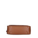 Leren Schoudertas Melissa cognac stevige leren dames tas gouden siergesp sluiting italiaans leder kopen bestellen studs onderkant