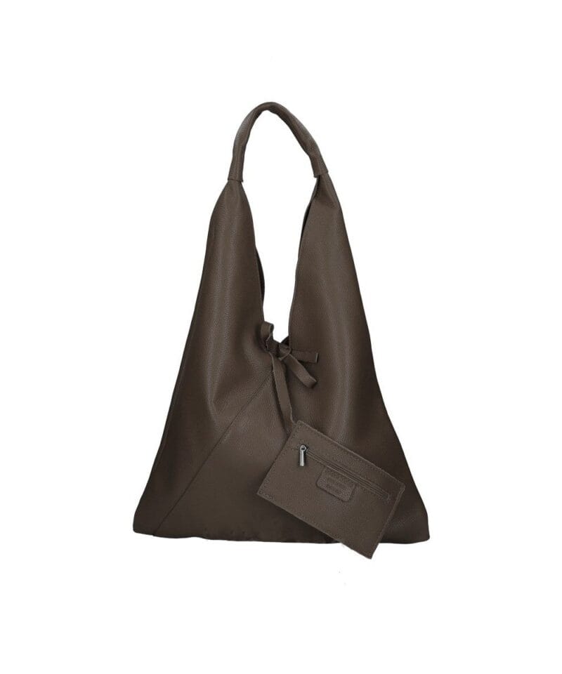 Leren Schoudertas Renee donkerbruin bruine zacht leer extra etui ruime dames shoppers kopen bestellen