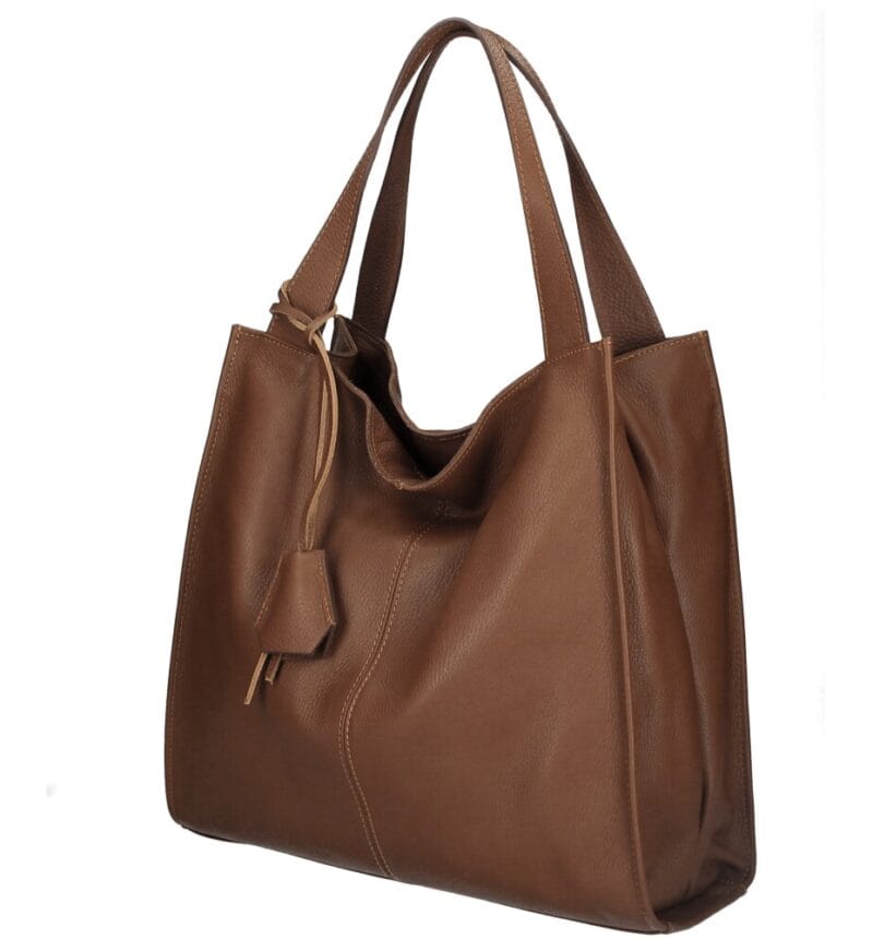 Leren Schoudertas xenia bruin bruine leer leder schoudertas leren hengsel chique luxe suede leer tassen dames kopen bestellen italiaans