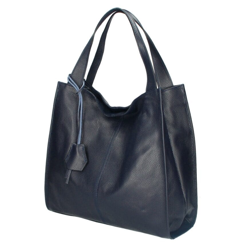 Leren Schoudertas xenia donkerblauw blauwe navy leer leder schoudertas leren hengsel chique luxe suede leer tassen dames kopen bestellen italiaans