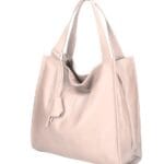 Leren Schoudertas xenia poederroze leer leder schoudertas leren hengsel chique luxe suede leer tassen dames kopen bestellen italiaans