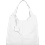 Leren Schoudertas xenia wit witte leer leder schoudertas leren hengsel chique luxe suede leer tassen dames kopen bestellen italiaans