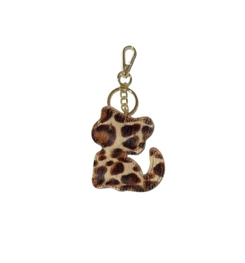 Leren Sleutelhanger Meadow bengaal bengal kat dierenhuid dierenvacht katten vorm leer sleutelhangers tashangers kopen bestellen