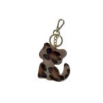 Leren Sleutelhanger Meadow taupe leopard dierenhuid dierenvacht katten vorm leer sleutelhangers tashangers kopen bestellen