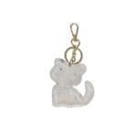 Leren Sleutelhanger Meadow wit witte dierenhuid dierenvacht katten vorm leer sleutelhangers tashangers kopen bestellen