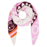 Roze Sjaal Bright Day printsjaal hartjes tekst Love multikleurige dames sjaals yehwang kopen bestellen