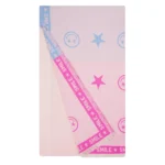 Sjaals Smilyes en Stars babyroze kleurrijke print dames sjaals yehwang kopen bestellen detail