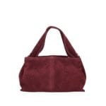 Suede Schoudertas Laila bordeaux dames schoudertassen leer suede trendy kopen bestellen
