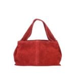 Suede Schoudertas Laila rood rode dames schoudertassen leer suede trendy kopen bestellen